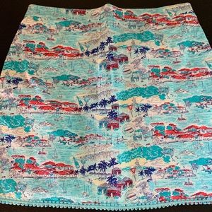Vineyard Vines holiday vacation print skirt Size XS